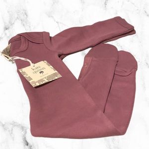 Kate Quinn long sleeve lap neck footie orchard haze 0-3m